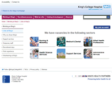 Tablet Screenshot of jobs.kch.nhs.uk